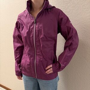 Columbia S OmniShield Rain Jacket Purple Lightweight Water-Resistant Packable